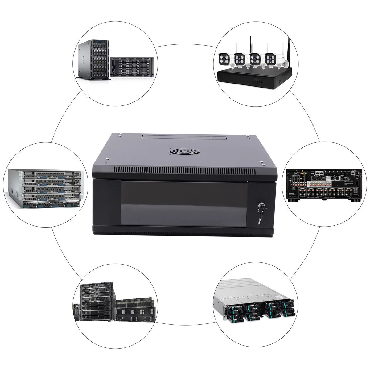 24" Deep 4U Lockable Server Rack Cabinet U660