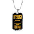 Stainless Steel or 18k Gold Dog Tag Necklace F1699