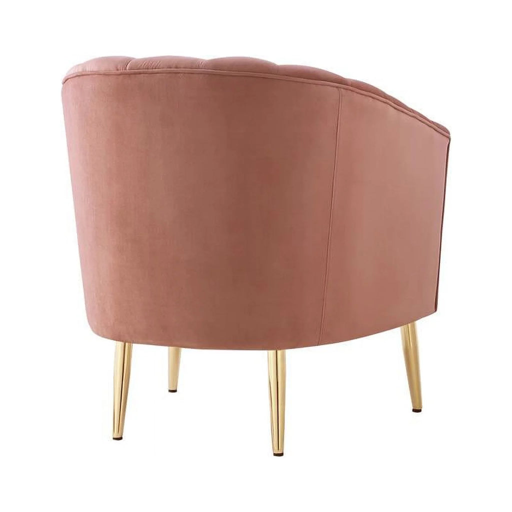 Blush Gold Velvet Accent Slipper Chair O842