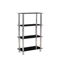 Glass 4 Tier Shelves Bookcase V5756