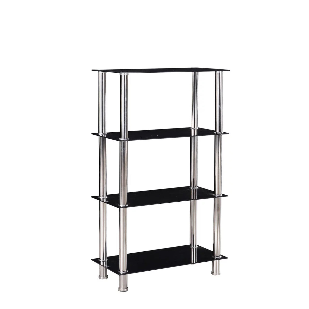 Glass 4 Tier Shelves Bookcase V5756