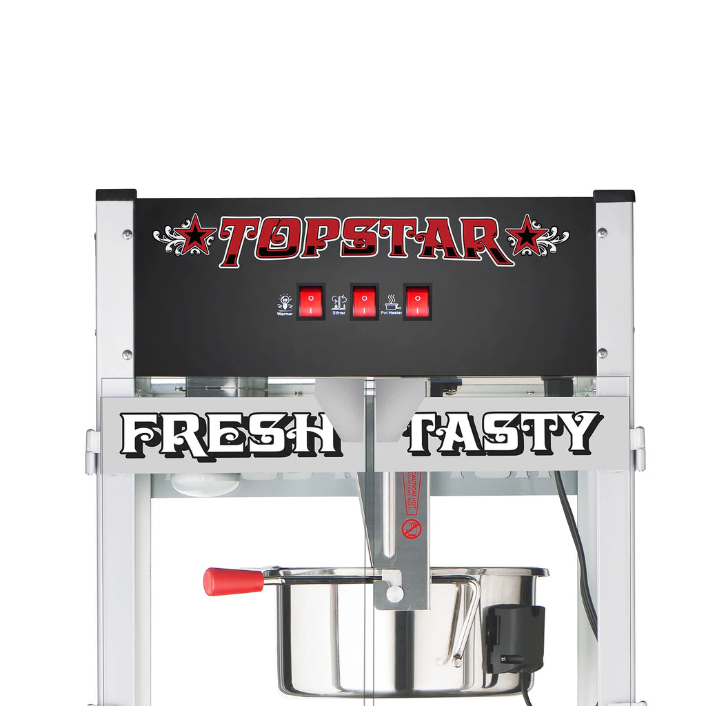 Black 12oz Popcorn Machine with Cart I8156