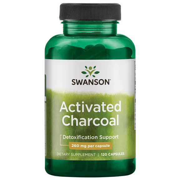 Activated Charcoal Capsules 520 mg 120 Capsules W372731