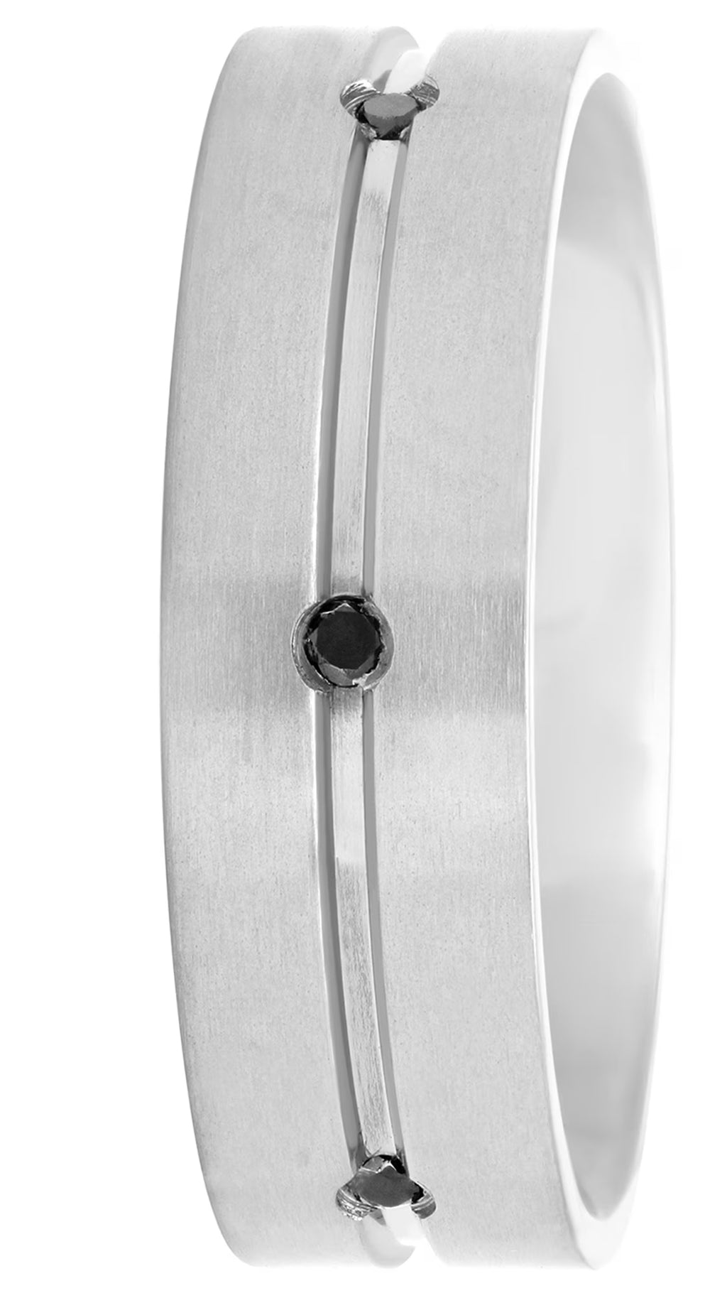 Titanium Black Diamond 7mm Wedding Band O135827