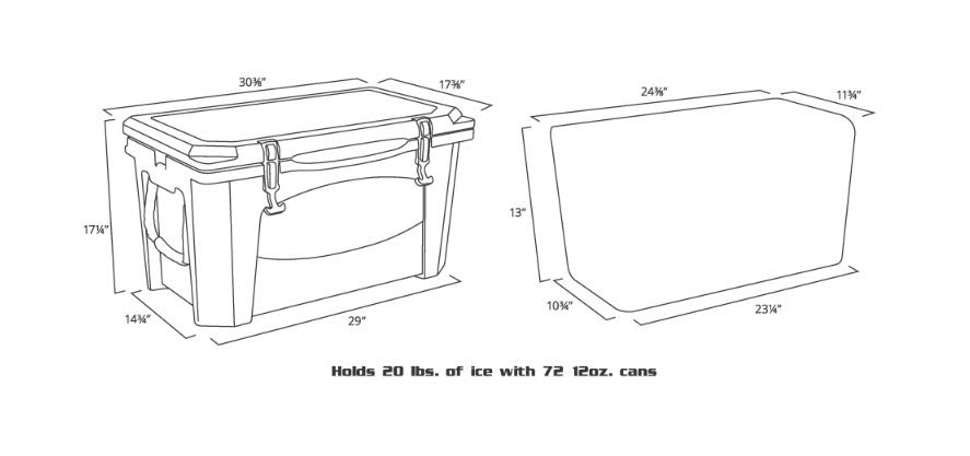 60 Quart Rotomolded Cooler P64768