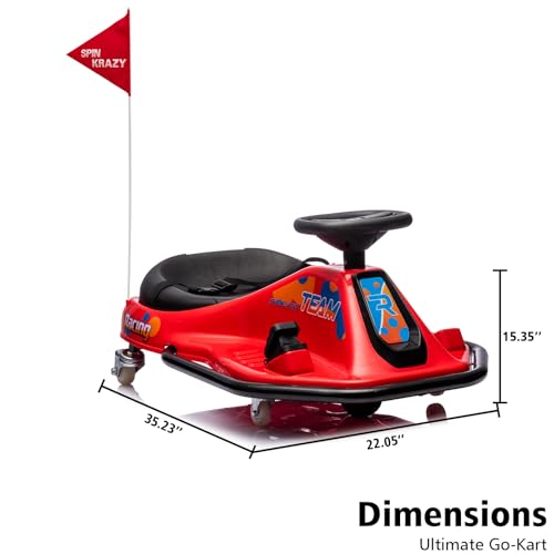 24V Electric Drifting Go Kart for Kids, Black L62433
