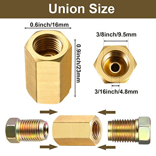 3/8 Inch-24 Threads Brake Line Fittings Assortment for 3/16 Inch Tube J475359