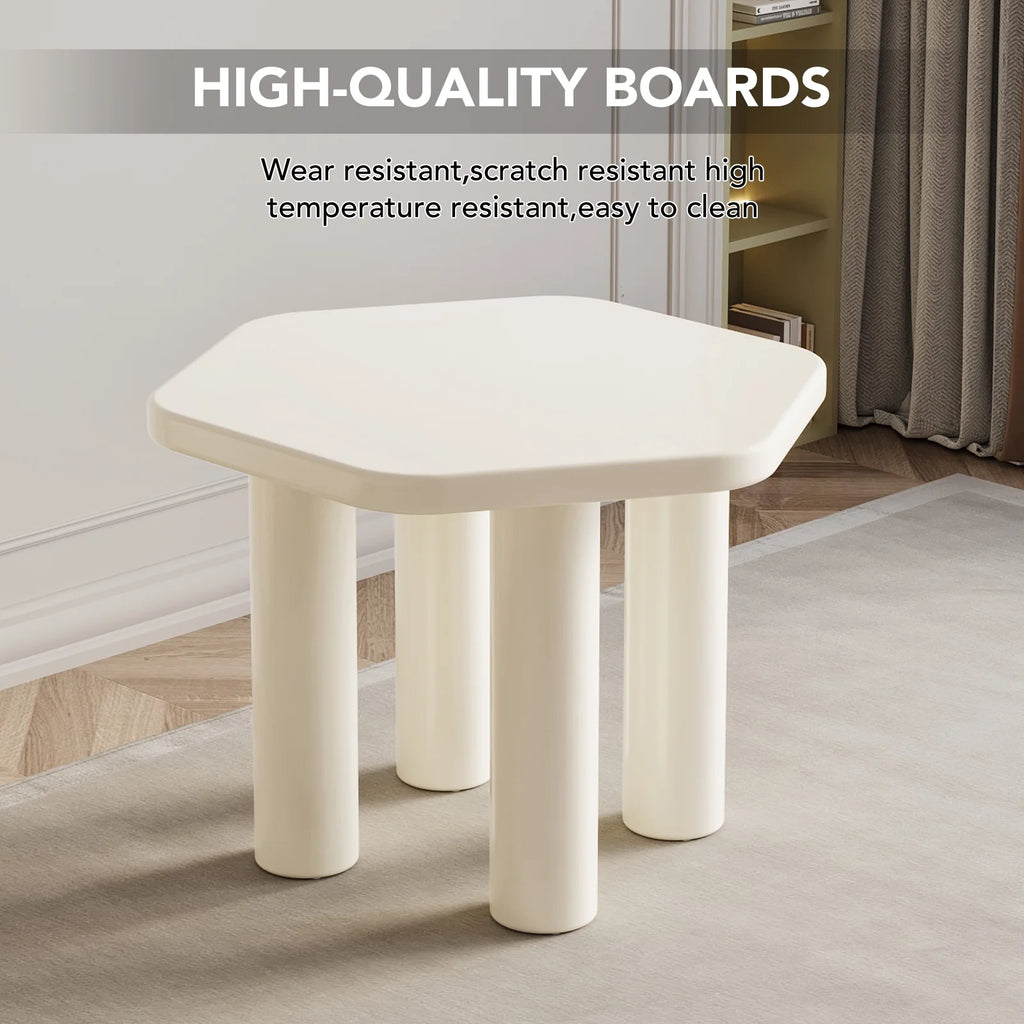 Cream White Hexagonal Dining Table V888