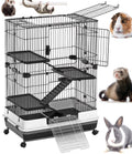 X-Large 43” 4-Story Indoor/Outdoor Rabbit Guinea Pig Hutch Cage with Washable Tray K842