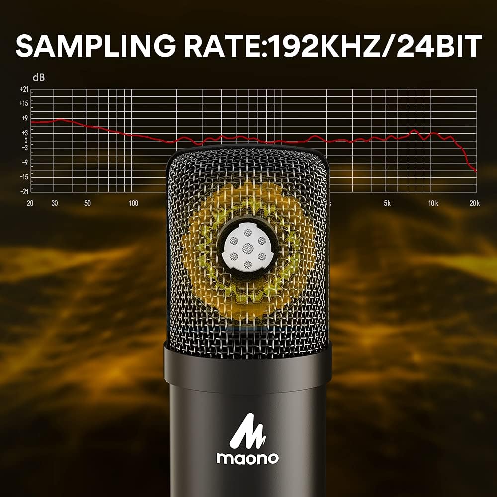 USB Condenser Microphone Kit 192KHZ/24BIT Cardioid Plug & Play, Pack of 2 S1228