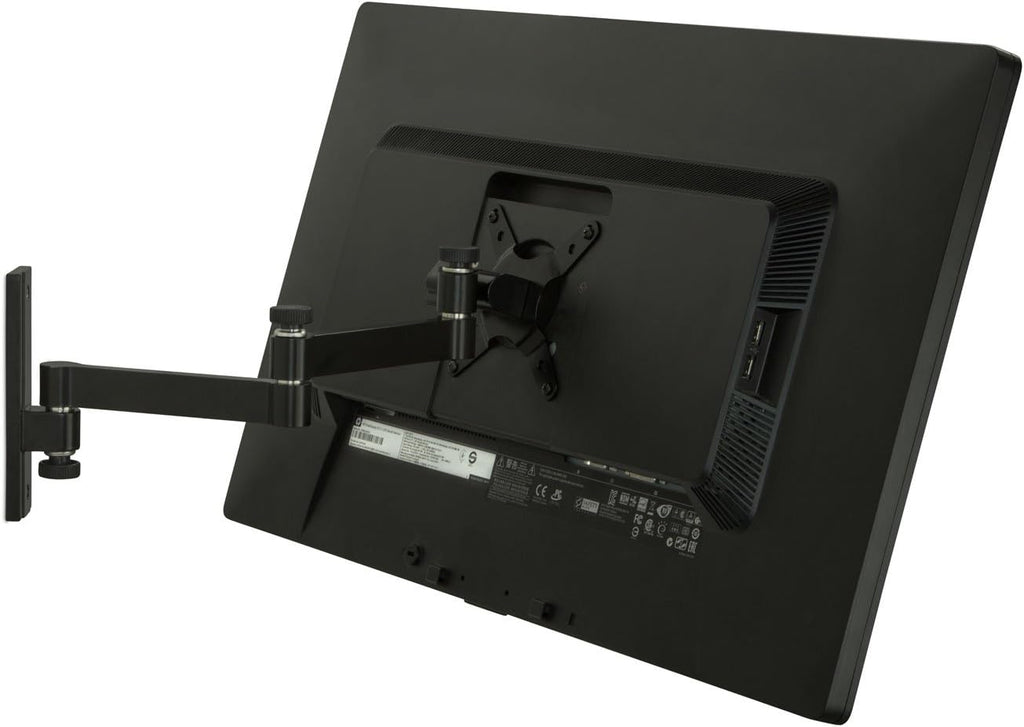 Full Motion Computer Monitor Wall Mount, Articulating Arm, VESA 75 and 100, 33 lb Capacity, Black, Pack of 2 V675