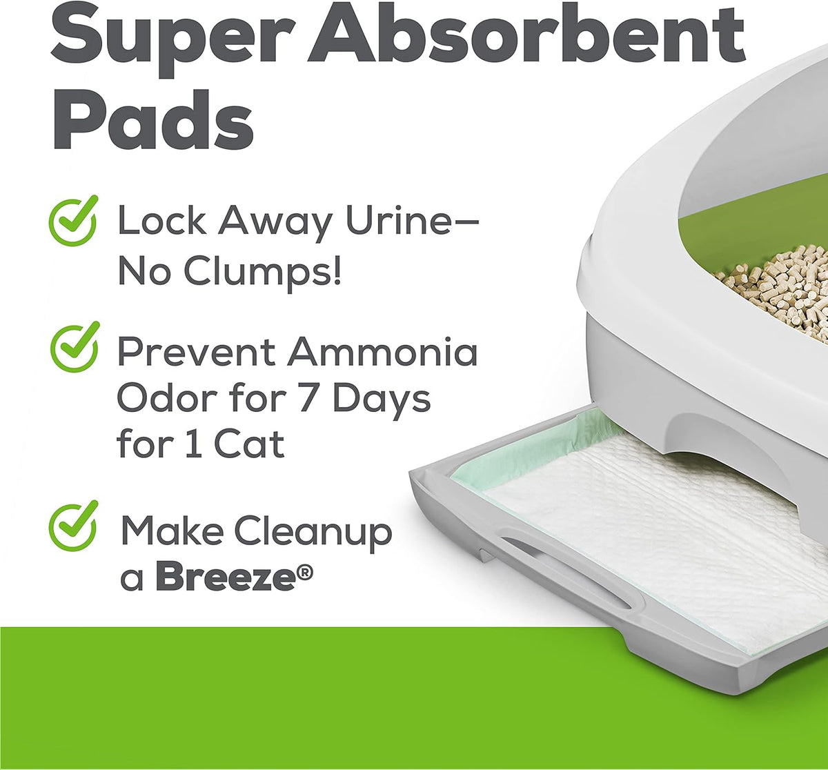 Hooded Cat Litter Box System Starter Kit with Pads & Pellets Pack of 2 C6214