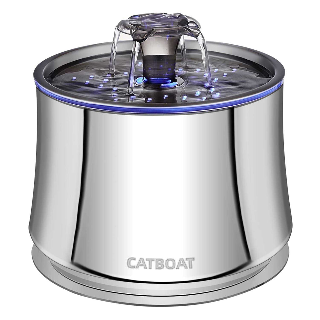 Stainless Steel 84oz/2.5L Cat Water Fountain Z192606
