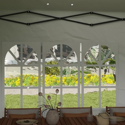10' x 20' Pop Up Canopy Tent with 4 Sidewalls, White D906921