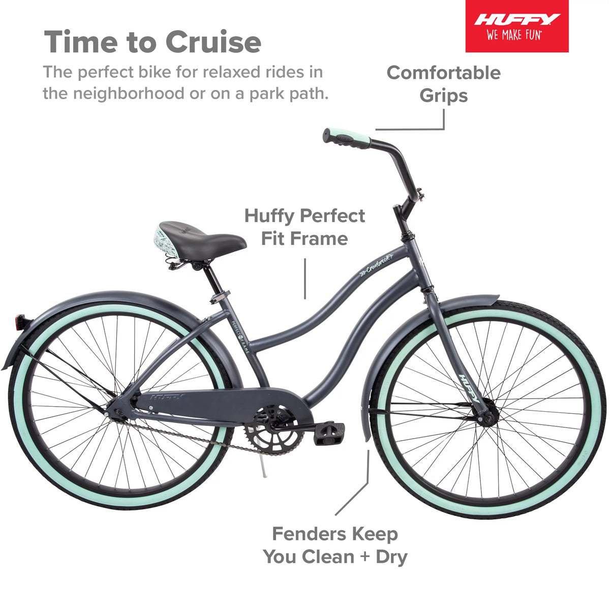 26 inch Gray Cruiser Bike W9579