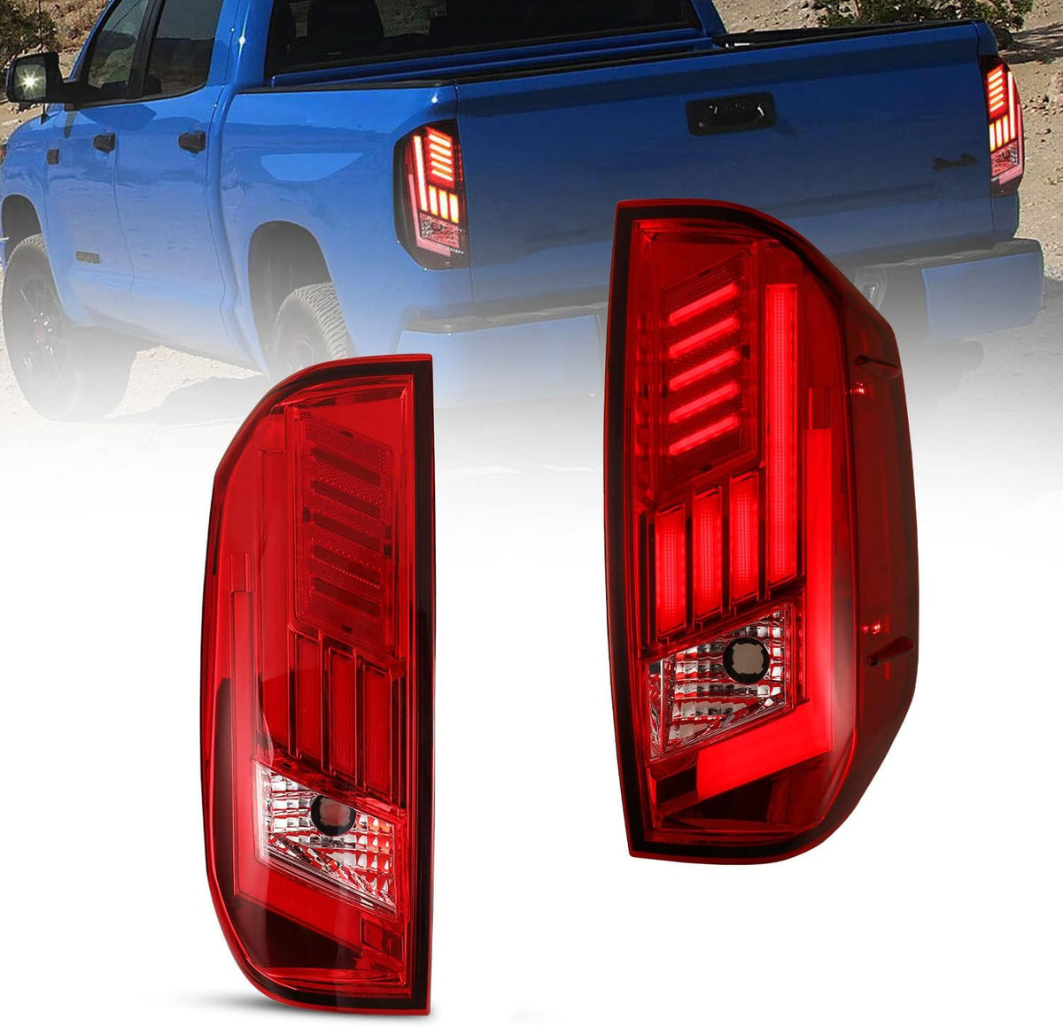 LED Taillight Assembly Black Housing Smoke Lens F45597
