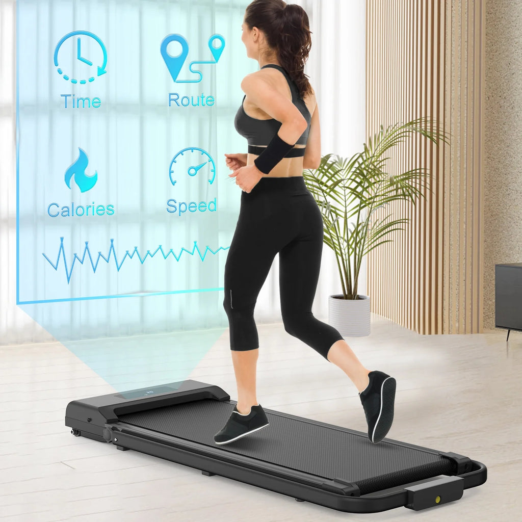 2 in 1 Under Desk Folding Treadmill, 6.25 MPH, 265 Lb Capacity V2202
