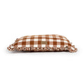 Brown Gingham Print Envelope Dog Bed O48156