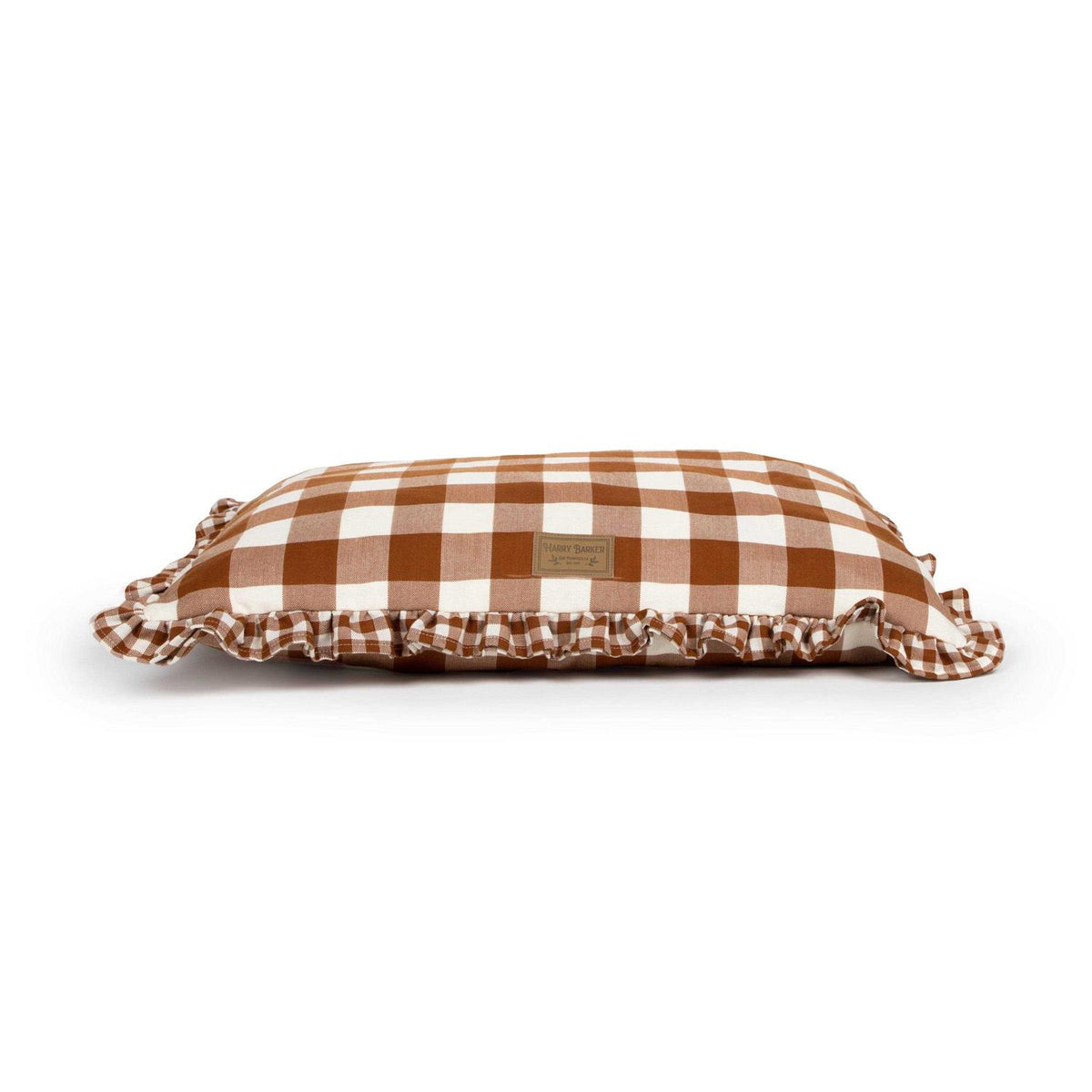 Brown Gingham Print Envelope Dog Bed O48156