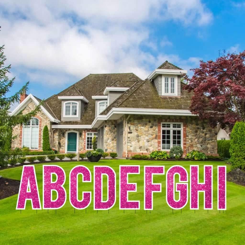 18 inch High Waterproof Plastic Alphabet Yard Decoration, Pack of 2 Q54624