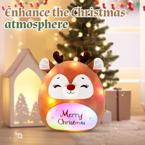 12" Light Up Elk Plush Pillow N866