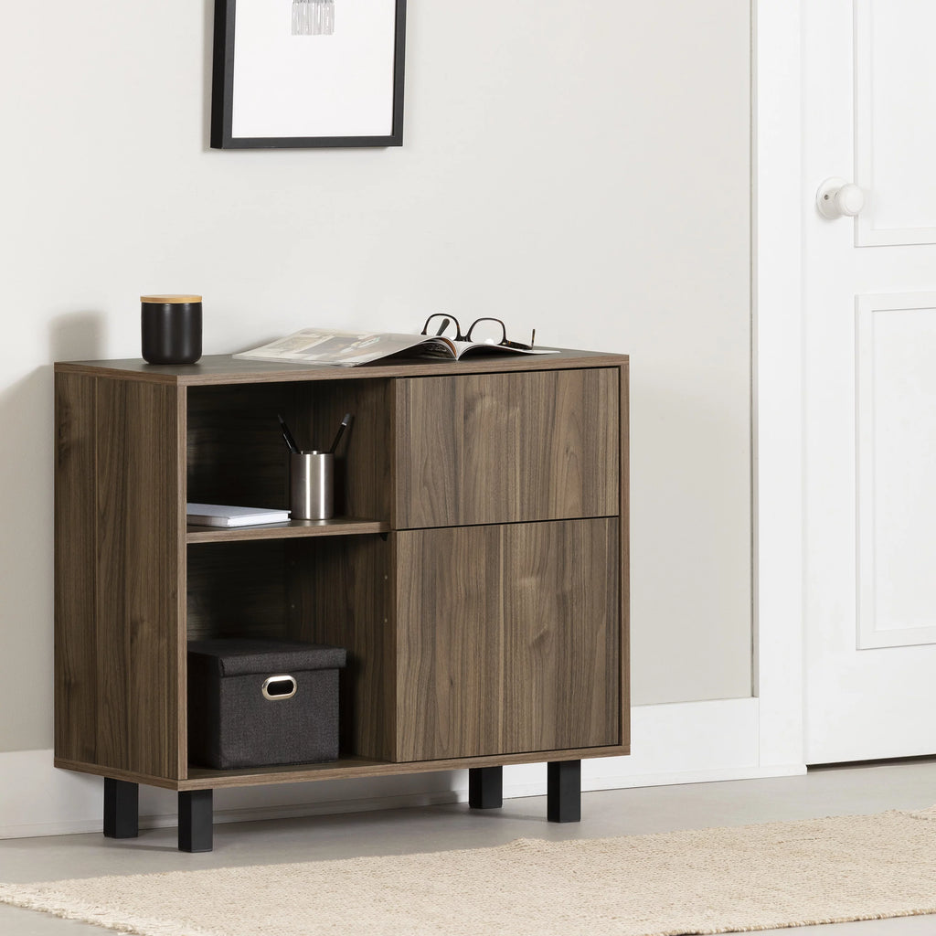 Contemporary Natural Walnut Storage Unit E127