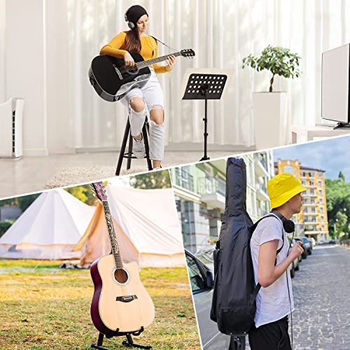 Guitar Accessories Kit with Gig Bag, Folding Stand, Adjustable Strap J4886