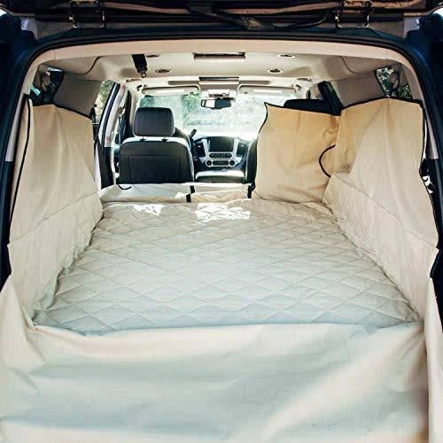 Tan Quilted Full-Size SUV Pet Cargo Liner U57624