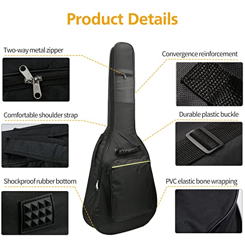 Guitar Accessories Kit with Gig Bag, Folding Stand, Adjustable Strap J4886