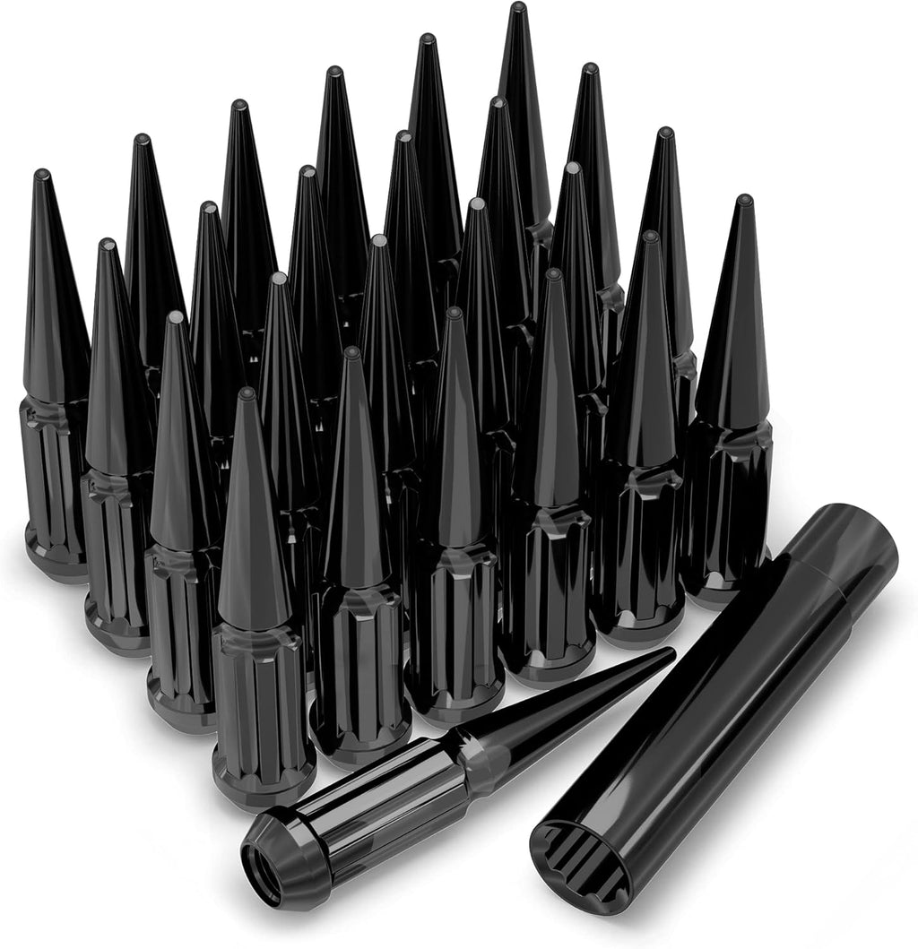 Chrome M14 x 2.00 Spline Spike Lug Nut Set, 33 Pack L182