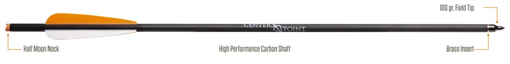 6 Pack Carbon Arrows with 2-inch Blazer Vanes U575