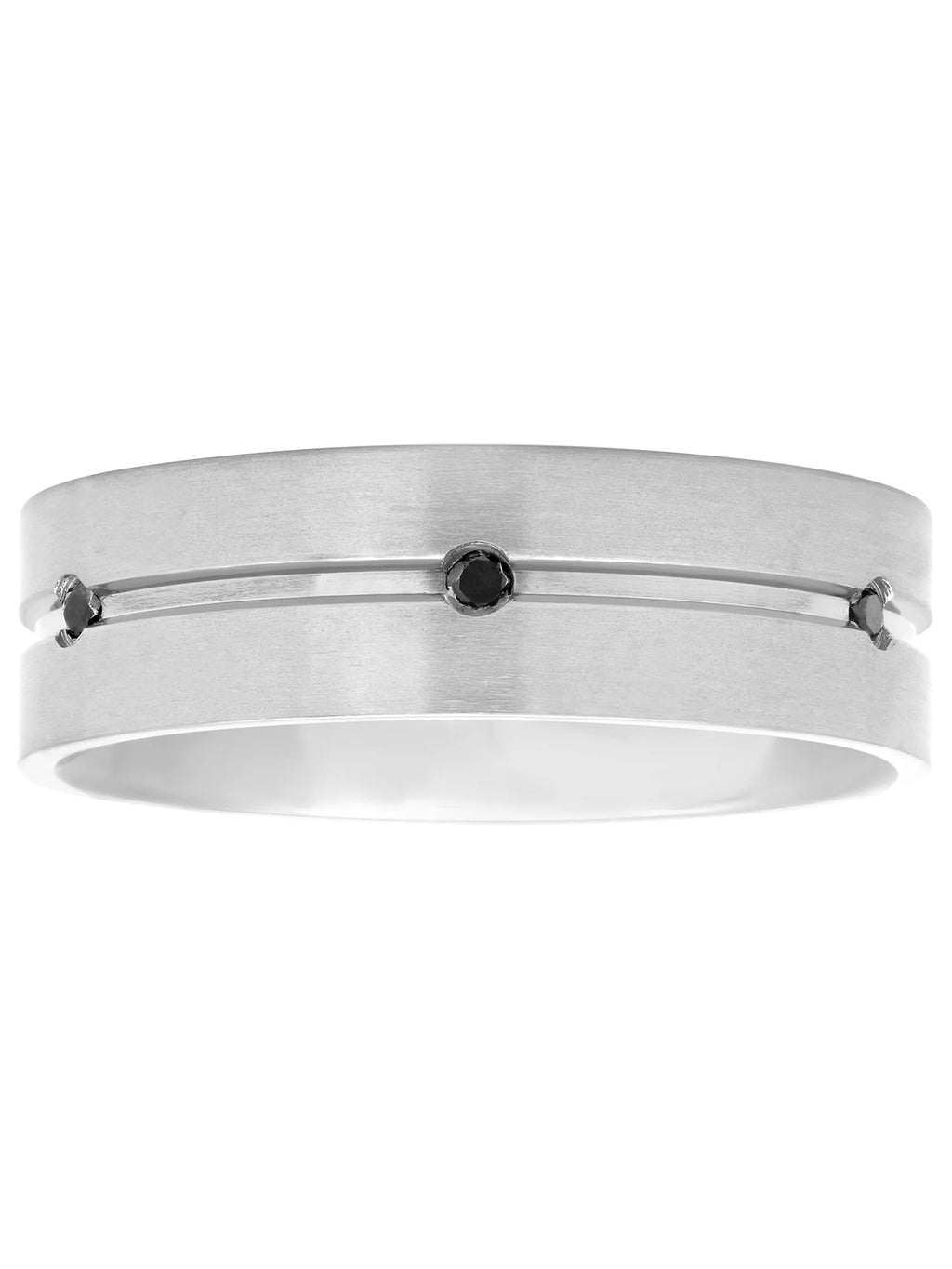 Titanium Black Diamond 7mm Wedding Band O135827