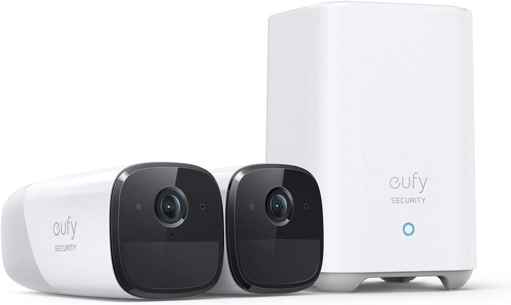 2K White Indoor/Outdoor 2-Camera Security System X728244