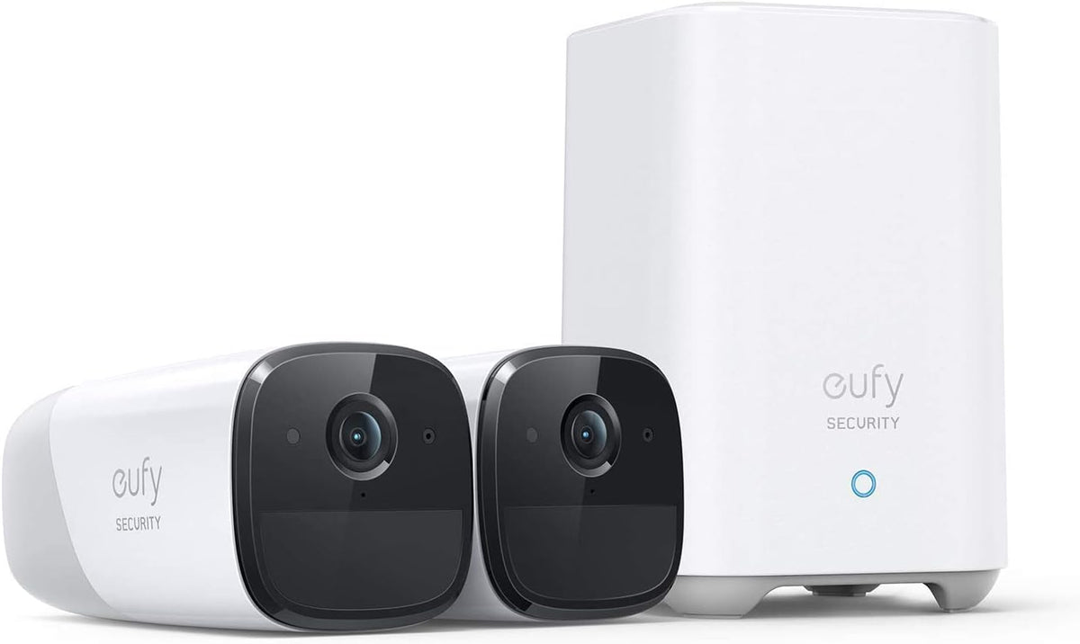 2K White Indoor/Outdoor 2-Camera Security System X728244