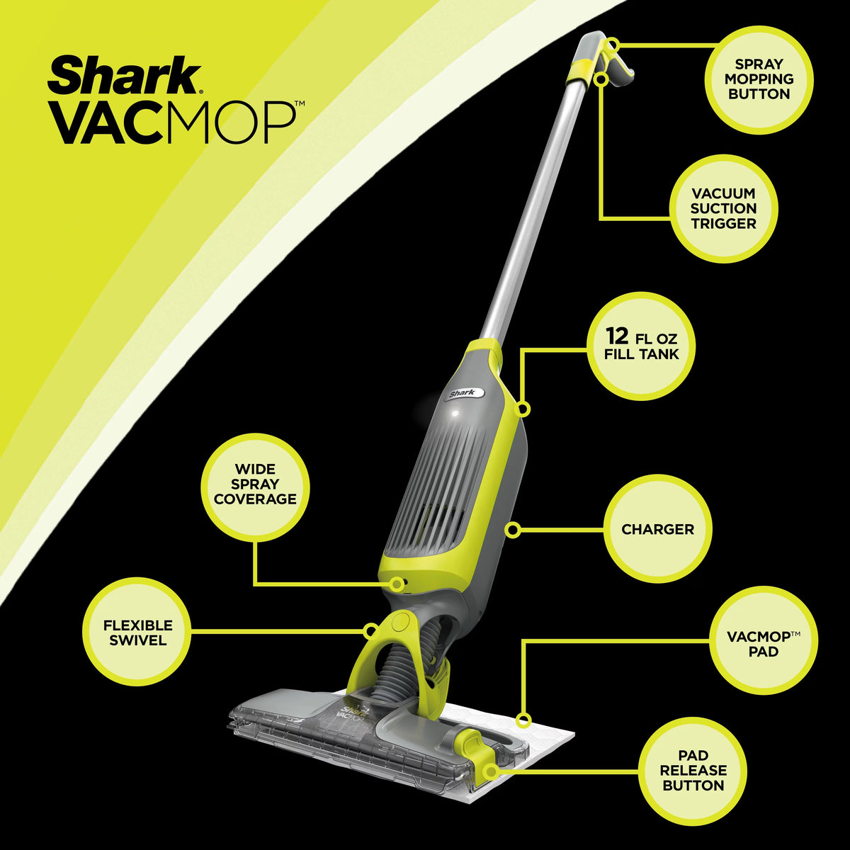 Cordless Hard Floor Vacuum Mop with Disposable Pads Z66544