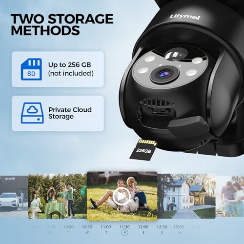 Wireless Outdoor Solar Security Cameras 2K 360° View V58493