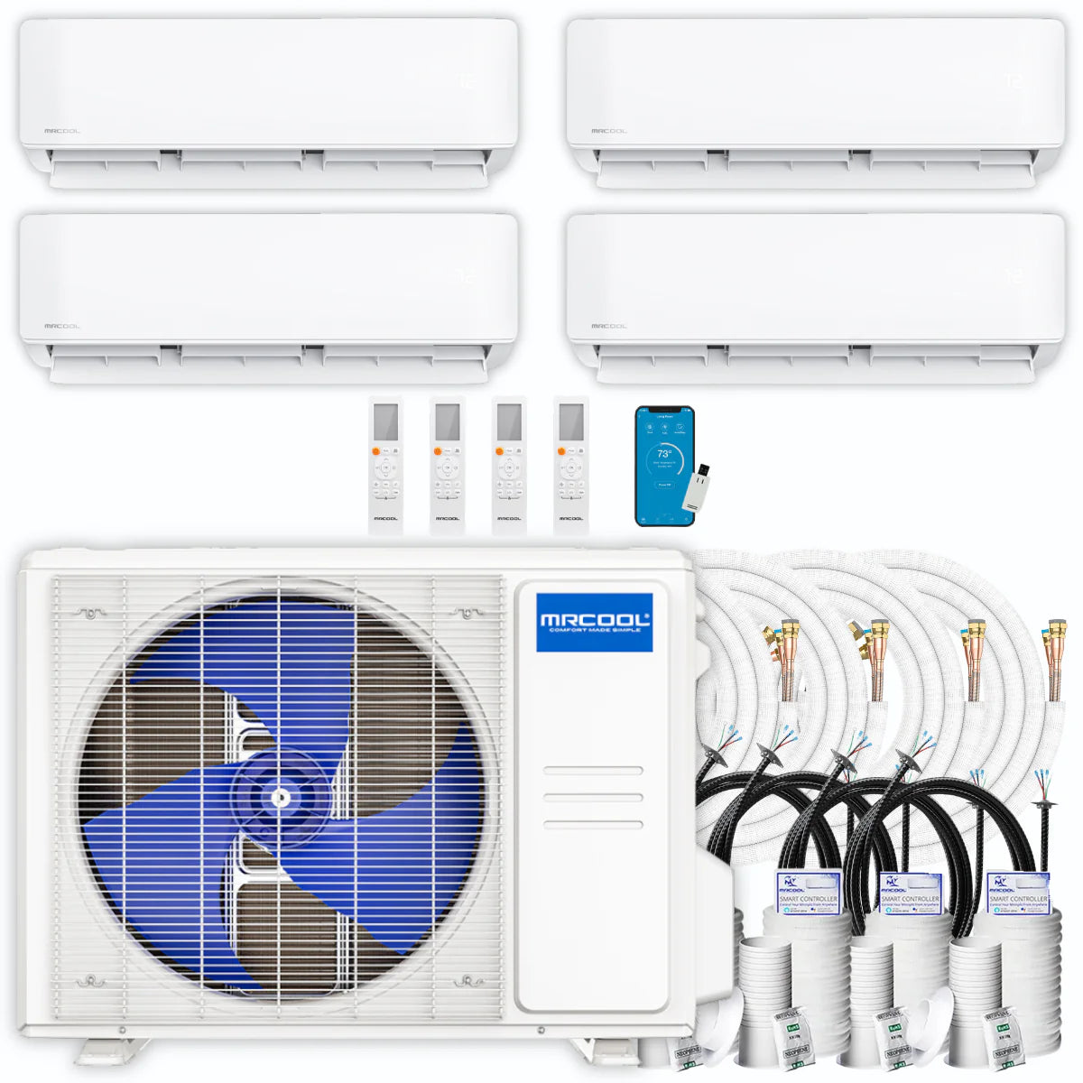 39,000 BTU 4 Zone Ductless Air Conditioner and Heat Pump G56163