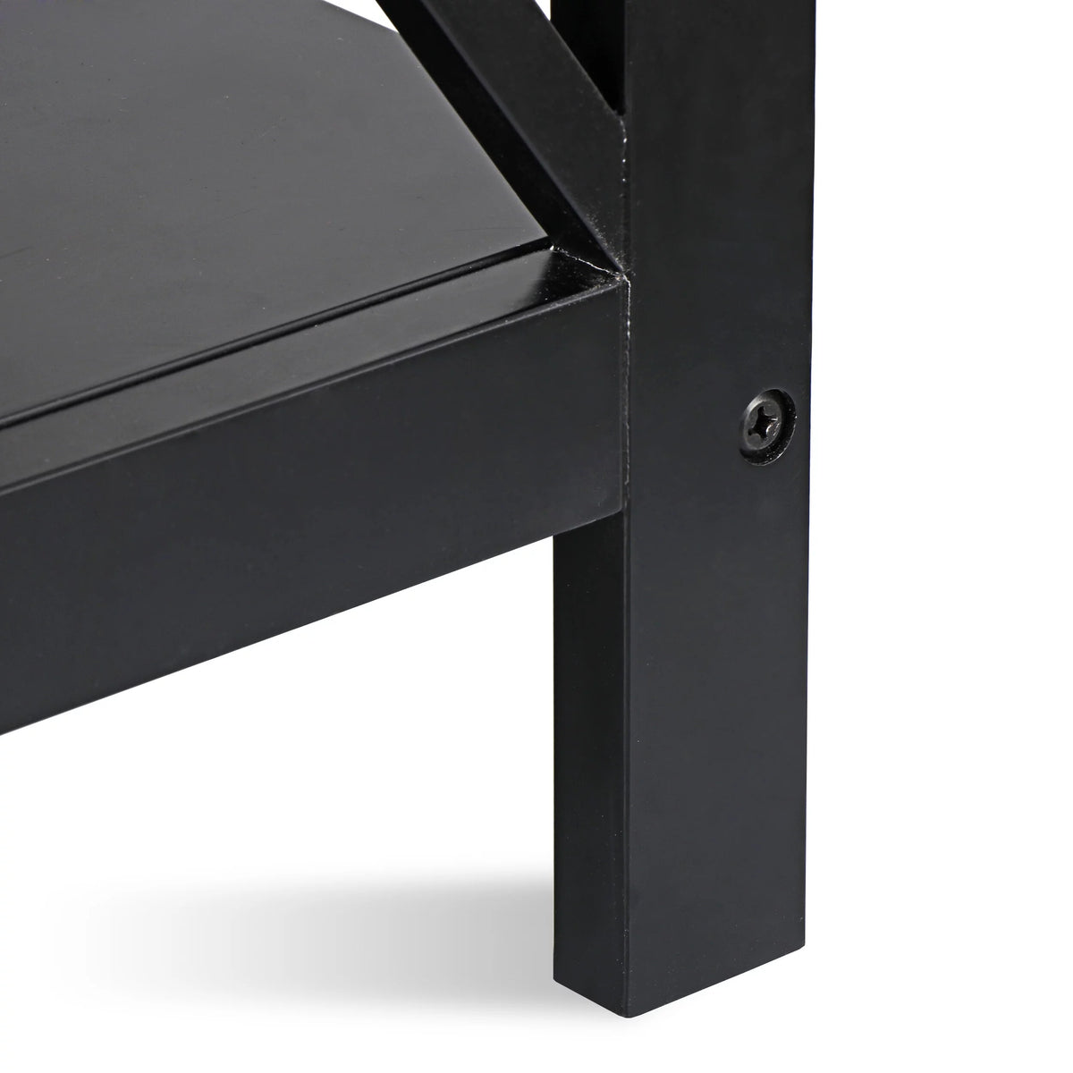 Black Rectangle End Table with Storage Shelf U440277
