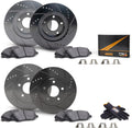 Front + Rear Carbon Ceramic Brake Rotors with Pads J2870