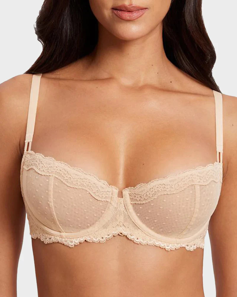 Lace Underwire Balconette Bra Z7230