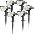 6 Pack IP67 Waterproof Solar Powered Spotlights W413
