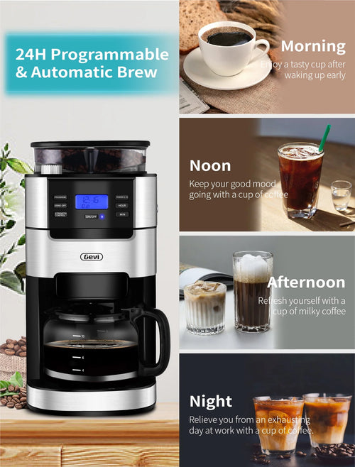 10-Cup Programmable Grind and Brew Coffee Maker D568326