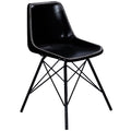 Black Leather Side Chair E212